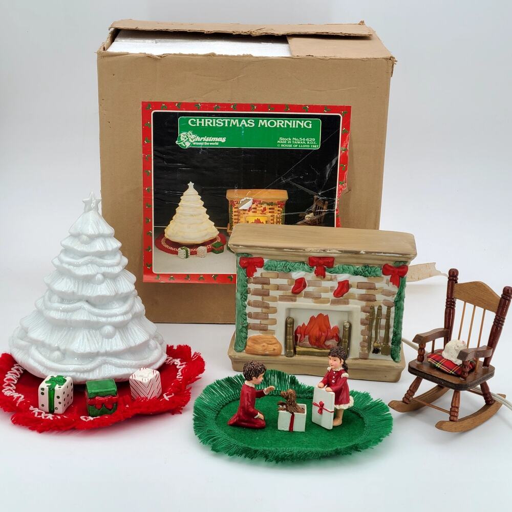 House of Lloyd Christmas Around The World VTG 54-629 Christmas Morning 1987